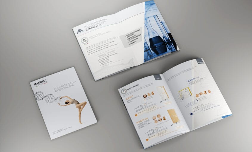 agenzia di comunicazione specializzata in ambito farmaceutico, brochure 3D, Mastelli