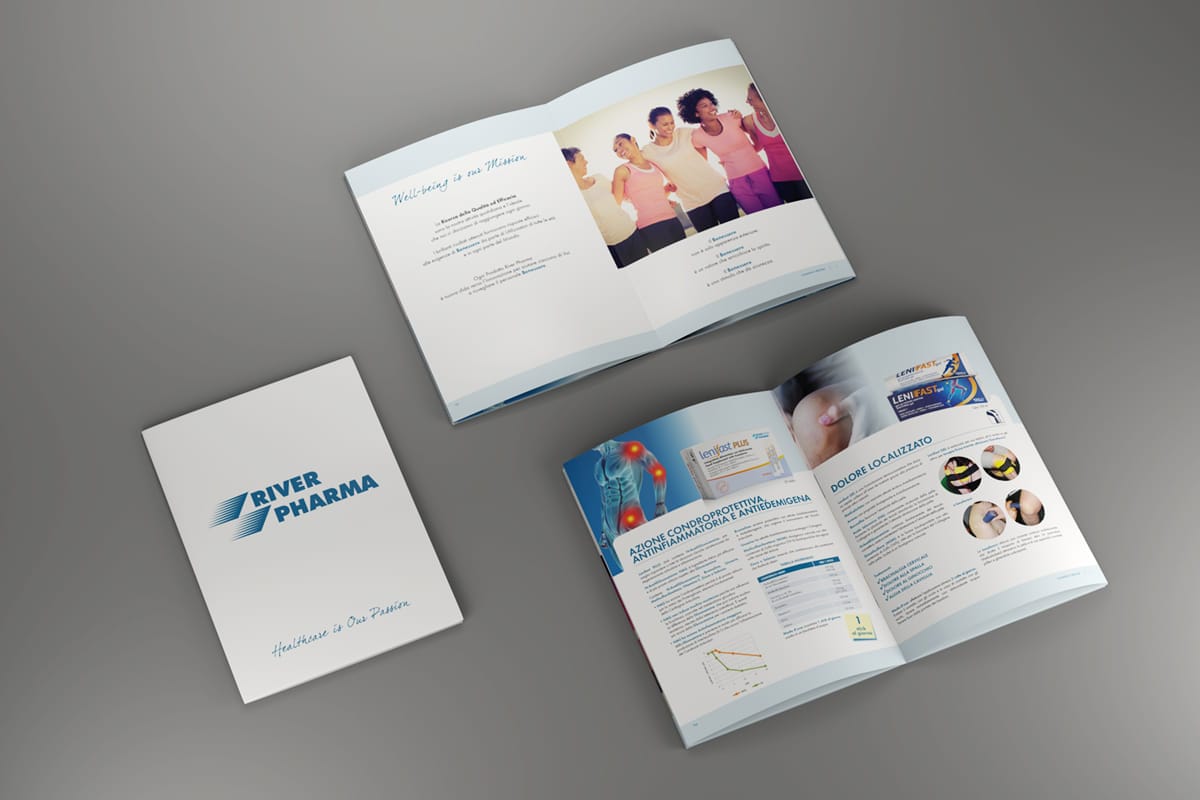 studio grafico brochure per integratori alimentari e cosmeceutici milano